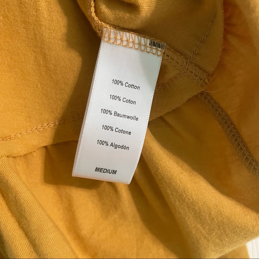 YELLOW PEPLUM STRIPED LONG SLEEVE CROP TOP - Picture 5 of 7